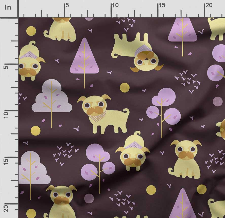 Soimoi Принт собаки, хлопковый батист, ткань для квилтинга, продаваемая во дворе, ширина 42 дюйма, хлопчатобумажная ткань средней плотности, швейные принадлежности, бежевый и