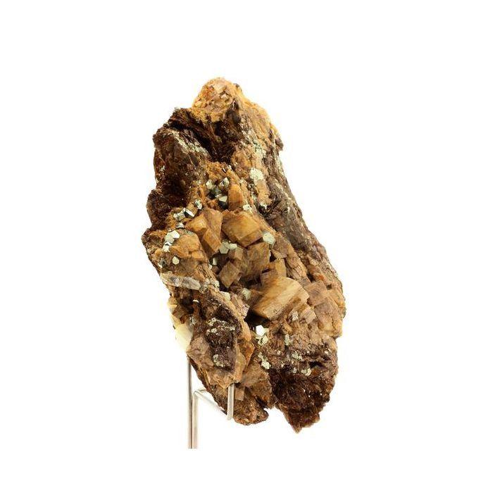 Pierres et Minéraux. Dolomite + Pyrite + Siderite. 1159.60 ct. Mine de Mésage, Isère, France.