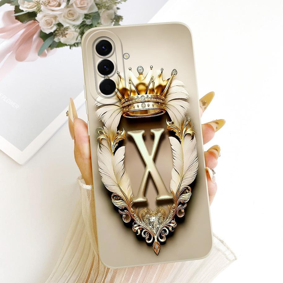 Для Samsung Galaxy A57 A37 A17 5G Чехол SM-A176B SM-A376B SM-A576B Ударопрочный Чехол Буква Корона Мягкий Funda Для Samsung F17 Coque