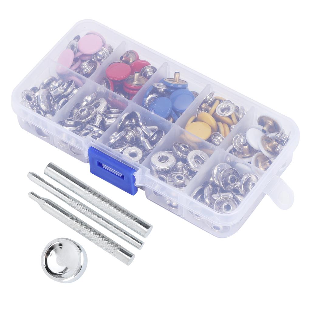 Snap Fastener Kit Metal Press Stud Leather Tich Button Tool Clothing Accessories