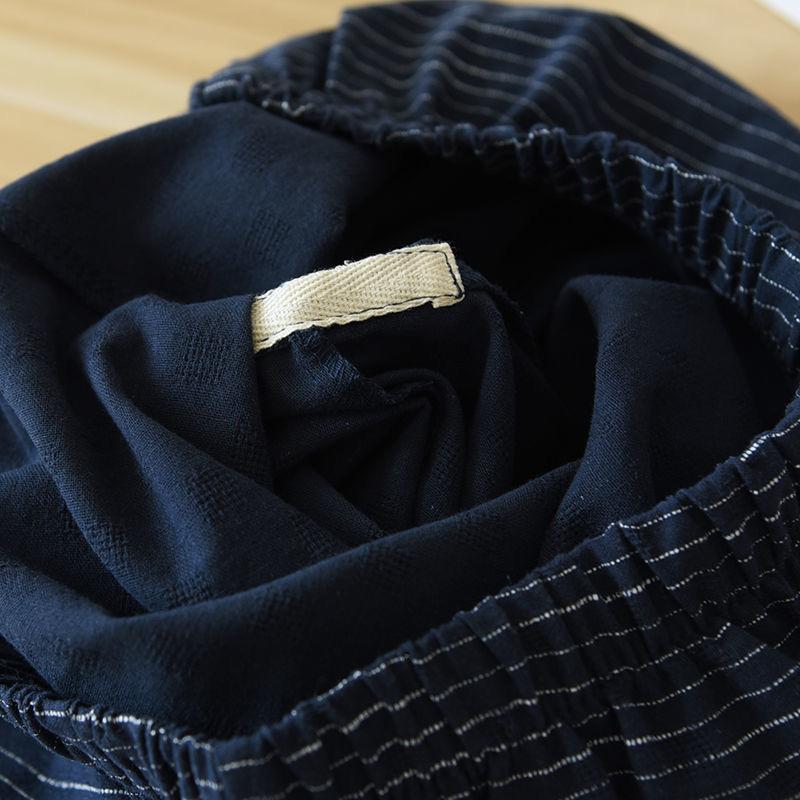 Кимоно Пижама Мужская Пижама Летняя Тонкая Короткие Рукава Шорты Хлопок Простой Домашний Костюм Панталон Пижама Хомбер