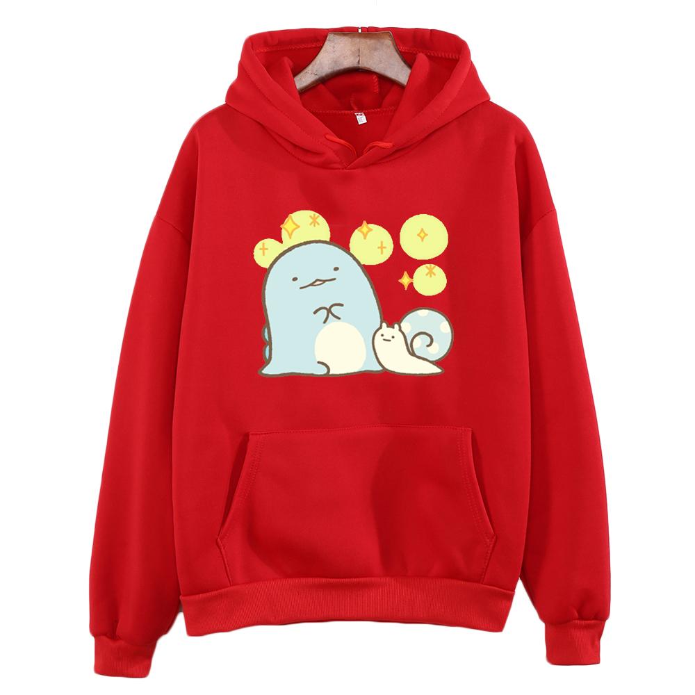 Толстовки с мультяшным принтом «Улитка и Динасур» Sumikko Gurashi, забавный свитшот с рисунком для девочек, оверсайз, женская толстовка на осень/зиму