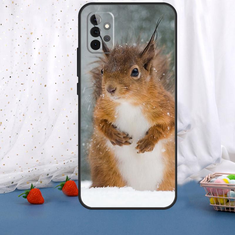 Мультяшное животное Белка Для Samsung Galaxy A55 A35 A05 A52 A32 A22 A54 A14 A16 A26 A36 A56 A06 A15 A53 A33 A13 Чехол