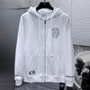 8310 CHROME HEARTS 2025 New Spring and Autumn Plus-size Thin Style Classic Style Logo Zipper Hooded Sweatshirt for Couples