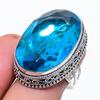 Natural Swiss Blue Topaz Gemstone 925 Sterling Silver Jewelry Ring Size 8 C4a96