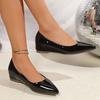 Сексуальные женские туфли с острым носком, внутренняя высота 5 см, туфли-лодочки с неглубоким вырезом, летняя обувь, новая темпераментная обувь на одной педали