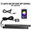 Neon LED Car Interior Ambient Foot Strip Light Kit Accessories Backlight Remote App Music Control Auto RGB Decorative Lamps