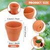 30 шт. Мини-терракотовый горшок, глиняный горшок для рассады, большой 2,17-дюймовый мини-глиняный горшок, крошечный глиняный горшок с дренажным отверстием для суккулентов