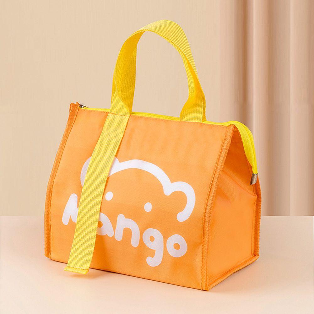 Cartoon Bear Insulated Canvas Pattern Picnic Bag Ice Pack Tote Lunch Bag Food Storage Container