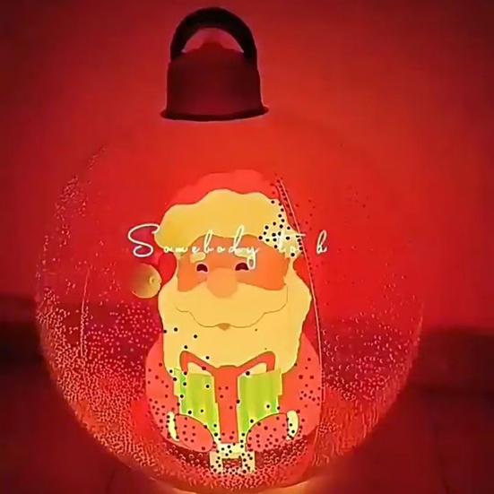 24-дюймовый надувной елочный шар, большая прозрачная надувная сфера, рождественское украшение со снеговиком, Сантой, елкой внутри для праздничного двора, лужайки