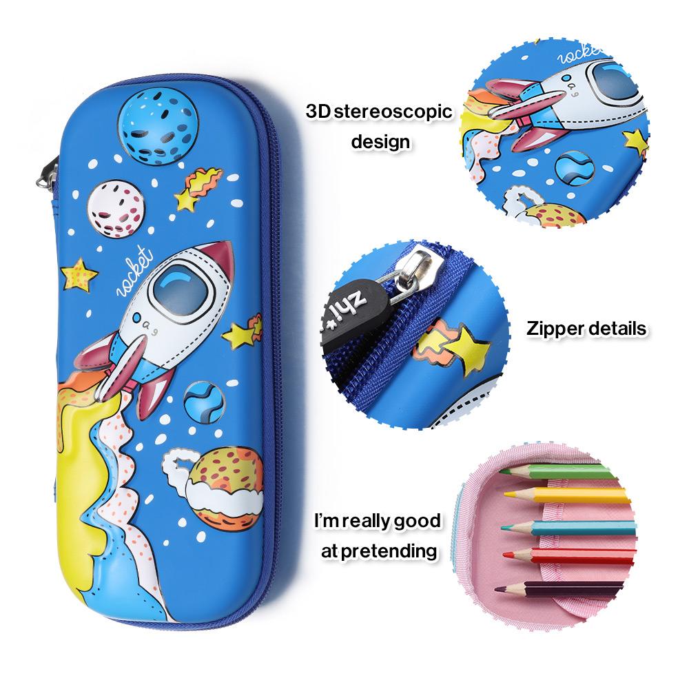 Gift for School Kids Stress Relief Squeeze Toy Push Bubble 3D Pencil Case Fidget Toys Cartoon
