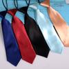 Children's No-Iron Black Necktie for Boys and Girls - School Uniform and Performance Wear