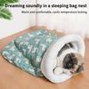 Портативный осенне-зимний утепленный спальный мешок для домашних животных из овечьей шерсти, теплое гнездо для кошек, полузакрытое гнездо для собак, товары для животных, подарки