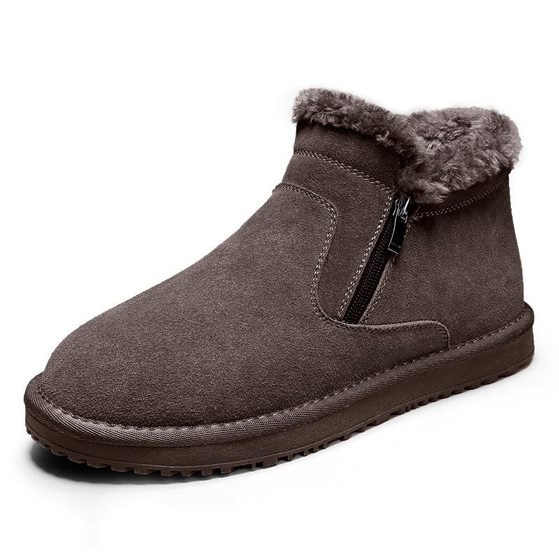 Зимние северные теплые кожаные зимние ботинки летняя мужская мода высокие бархатные хлопковые туфли для отдыха на природе повседневная модная обувь