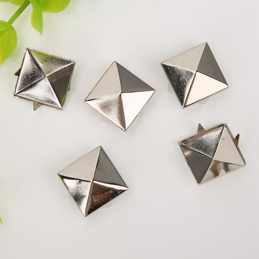 100pcs Pyramid Punk Rivets 4 Claw Metal Studs for Bracelets Clothing Shoes Handbag