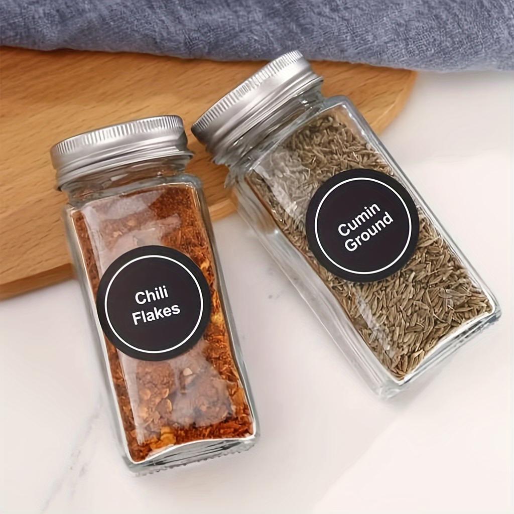 180 шт. круглых этикеток для банок Мейсона - самоклеящиеся этикетки для бутылочек со специями с названиями трав и специй (розмарин, базилик, тимьян, лаванда,)