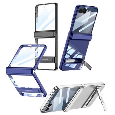 Чехол для мобильного телефона Samsung ZFlip7, складной экран, гальваническое покрытие, магнитная адсорбция, полная упаковка, чехол-подставка, пленка для защиты вала, чехол с жесткой оболочкой
