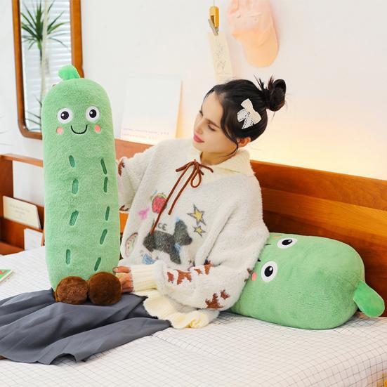 Улыбающийся Огурец Плюшевая Кукла Очаровательный Овощ Эмодзи Подушка Мягкая Набивная Овощная Игрушка Декоративные Подарки