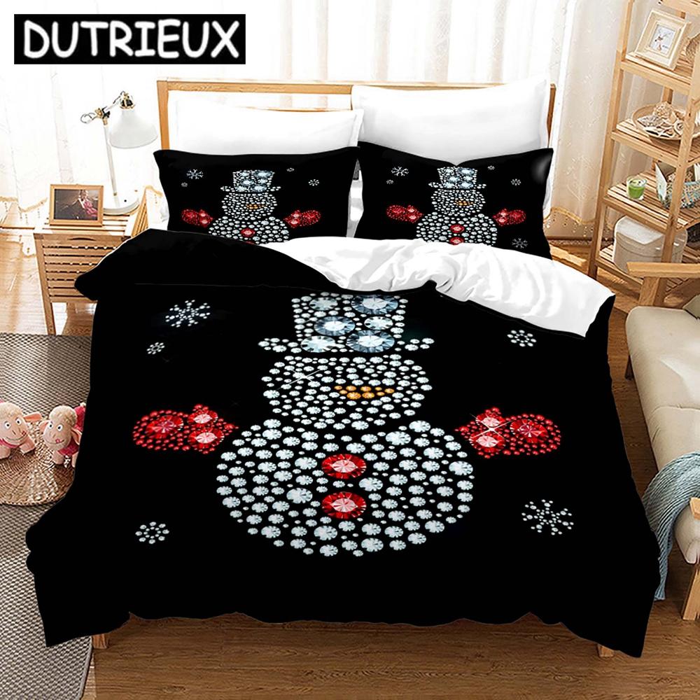 New Merry Christmas 3D Printed Bedding Set Duvet Covers Pillowcases Comforter Bedding Set Bedclothes Bed Linen 21