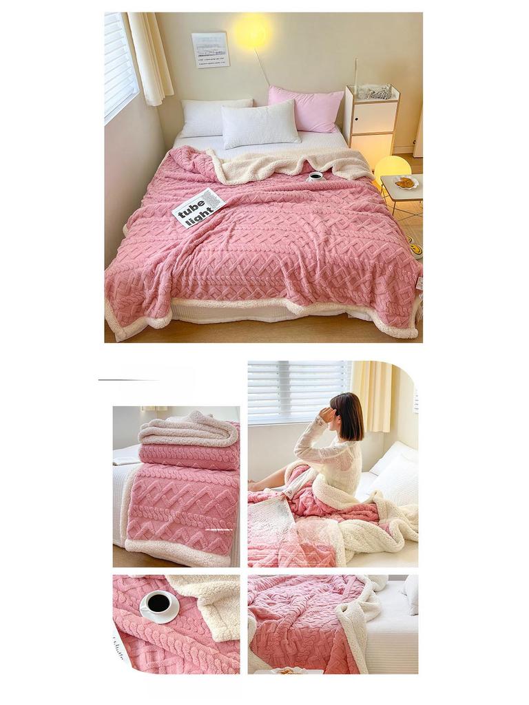 Одеяло из кораллового флиса - Мягкая шаль для дивана и офиса