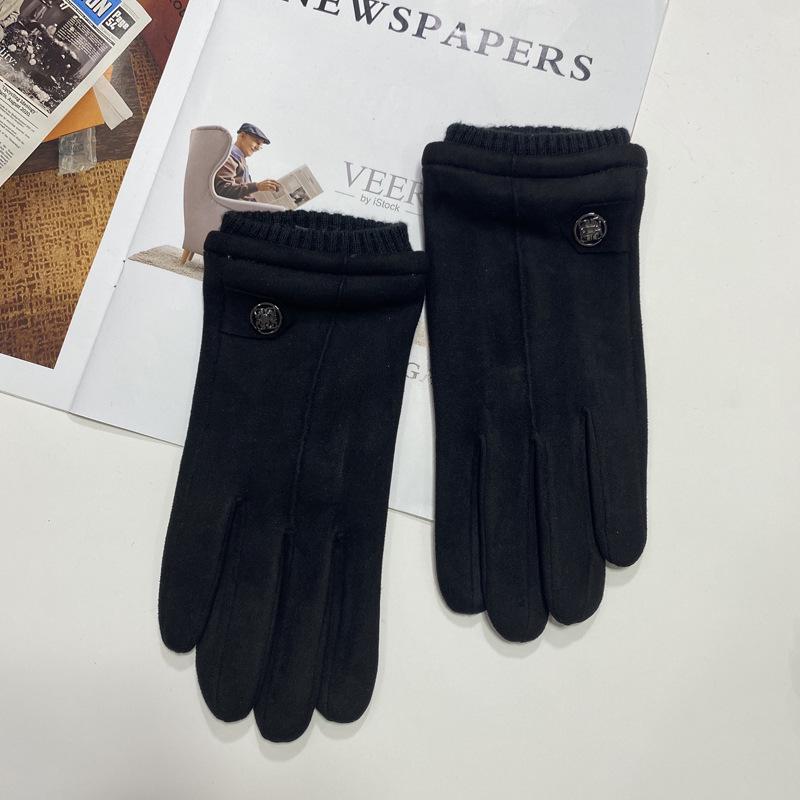 Мужские зимние замшевые перчатки с сенсорным экраном: Ветрозащитный, Теплый, для Велоспорта на открытом воздухе