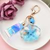 Quicksand Sequined Move Glitter Acrylic Starfish Shell Keychain Key Chain Car Keyfob Liquid Keyring