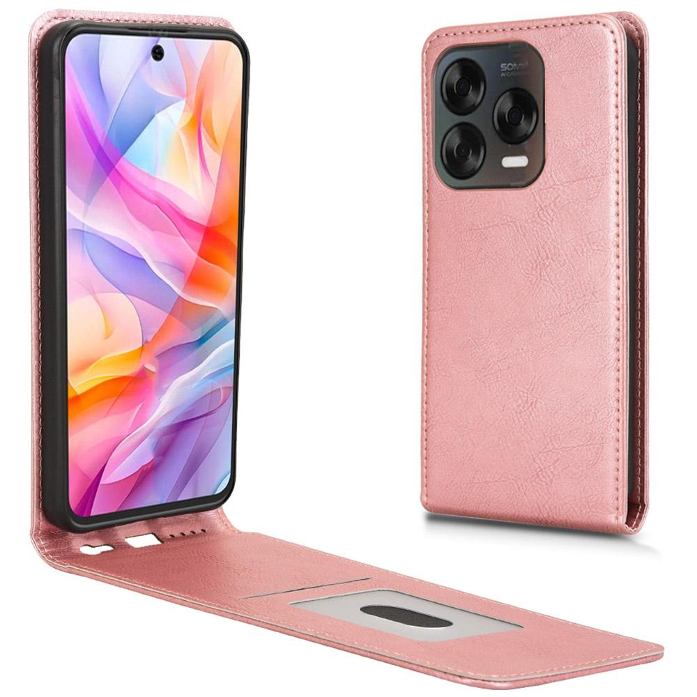 For ZTE Blade V70 Design/V70 Vita Case with Card Slot Magnetic Vertical Flip Leather Phone Cover