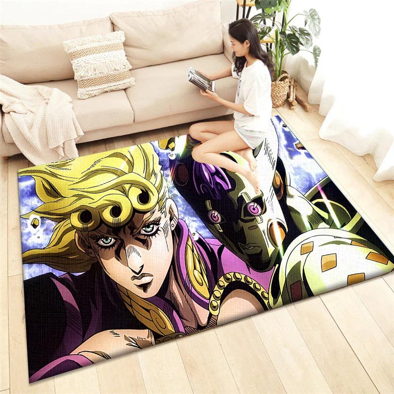 JoJo HD Printed Carpet Living Room Home Decor Sofa Table Rug Anti Slip Chair Cushion Lounge Mat Picnic Camping  Art