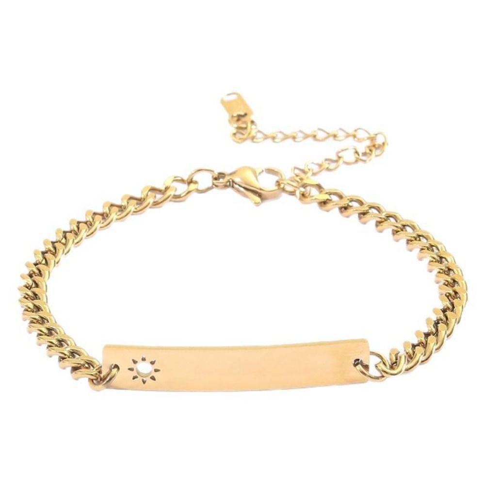 Stainless Steel Stainless Steel Bracelet Adjustable Star Sun Heart Cutout Bracelet Female