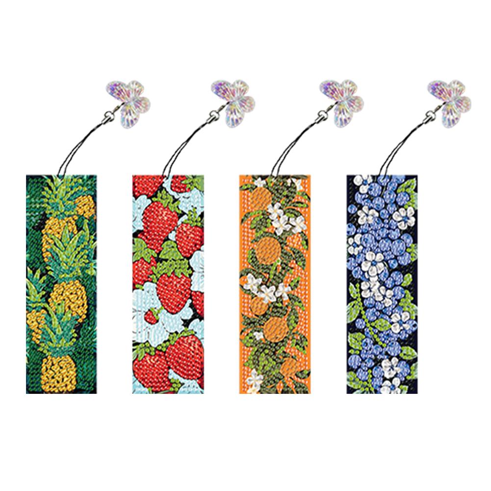 4 шт. Закладки с бриллиантами особой формы, с красочным узором, Арт-проект «Сделай сам», Закладка с бриллиантами с хрустальным подвесом для подарка на День чтения