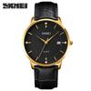Skmei деловые модные мужские кварцевые часы с календарем водонепроницаемые мужские кварцевые часы со стальным ремешком