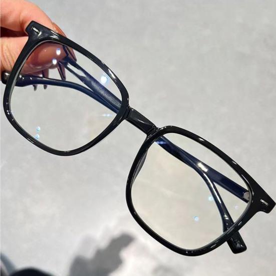 Очки унисекс с блокировкой синего света, большая оправа в стиле ретро, ​​четкий обзор, сильный шарнир с полями, защита для глаз, прозрачные очки с синим светом, очки, очки