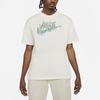 Nike Спортивная вышивка Свободная повседневная футболка Мужские топы Белые DB6092-901