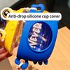 Children Crab Water Bottle with Strap Straw Cartoon Drinking Cup Jug for Boys Girls 600ml Capacity Water Bottle for Outdoor Activities & School Use