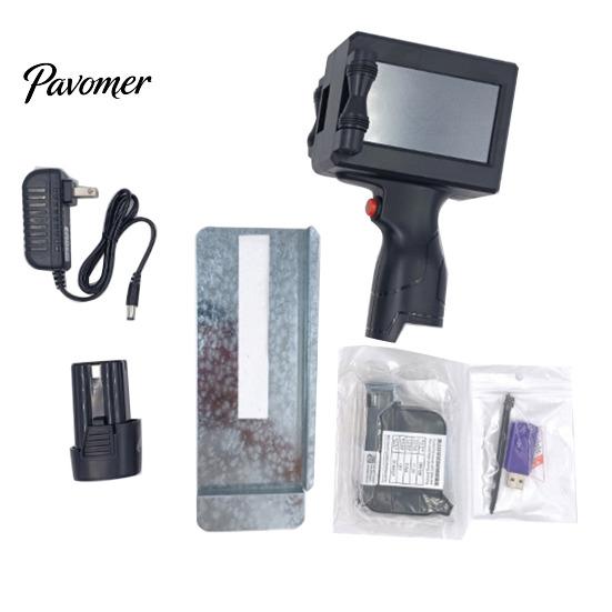 Handheld Inkjet Printer with Strong Adhesion Quick-Drying Ink 42ml Cartridge Flexible Color Barcode And QR Code for Text Batch Number Date Time