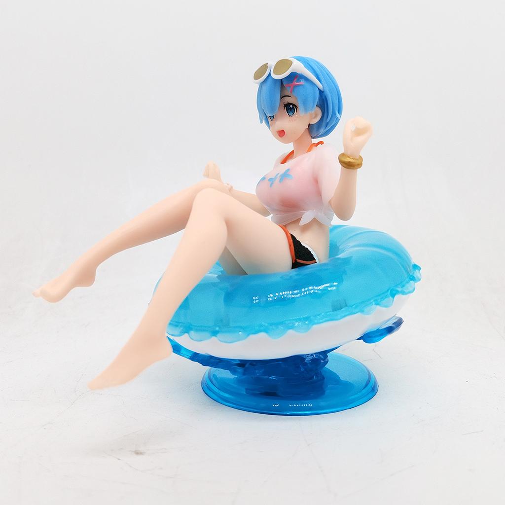 ОВЕРЛОРД Альбедо Рем Рему Сакураджима Май Плавательный круг Аниме Девушка ПВХ Фигурка Игрушка Игра Статуя Коллекция Модель Кукла