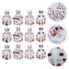 10PCS PVC Transparent Candy Box Christmas Decoration Gift Box and Packaging Santa Claus Snowman Elk Reindeer Candy Apple Boxes