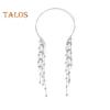 Metal Open Choker Tassel Long Star Imitation Pearl Beads Tassel Collar Clavicle Chain Necklace Chest Body Jewelry For Women