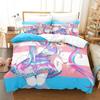 Комплект постельного белья Nyubara Reona Single Twin Full Queen King Size Комплект постельного белья для взрослых, пододеяльники для детской спальни с 3D-принтом и рисунком Kawaii Anime