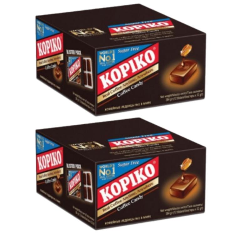 [Kopiko] Кофе / Капучино / Кофе без сахара, Конфеты со вкусом, Блистер 32 г
