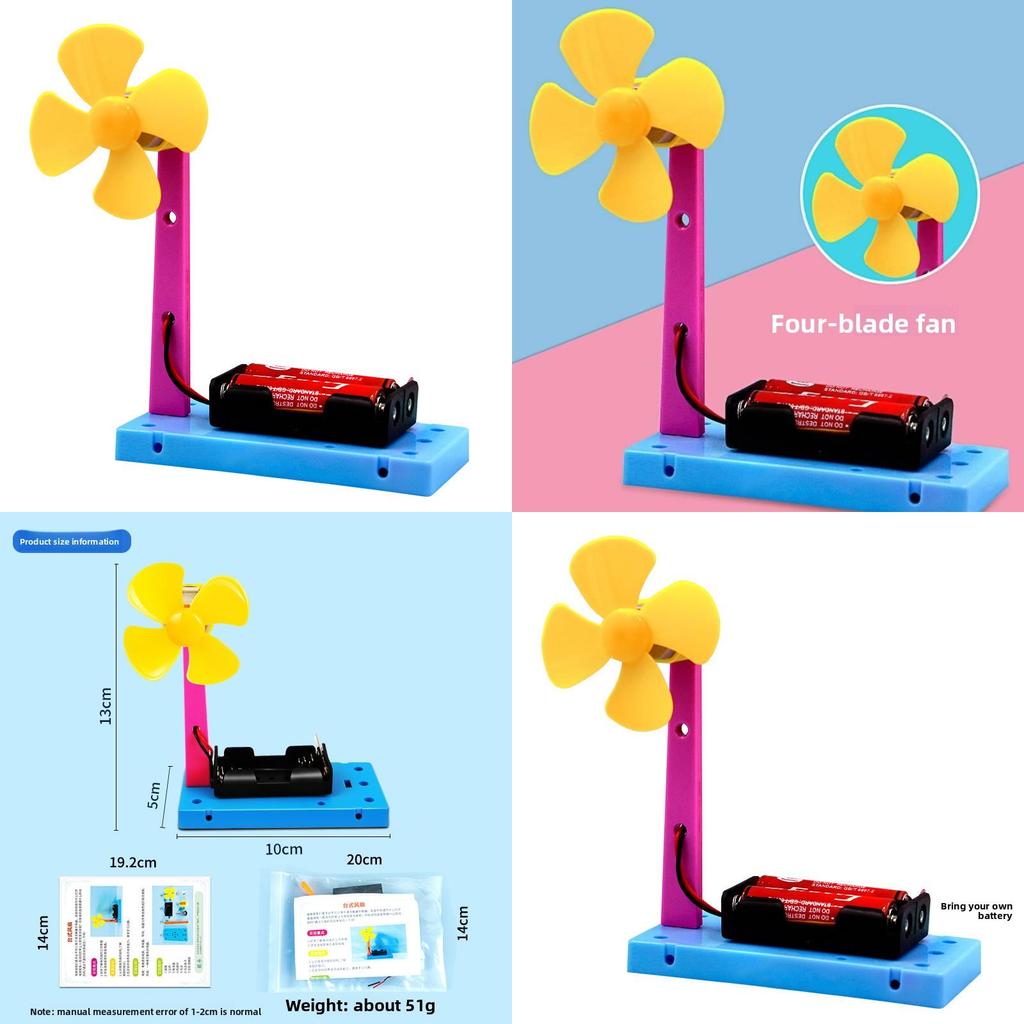 Научный эксперимент Сделай сам Настольный вентилятор из АБС-пластика Для детей STEM Образовательная игрушка