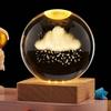 Подарочный уникальный 3D хрустальный шар-лампа с проекциями галактик и планет USB ночник для уютной атмосферы плазменный шар