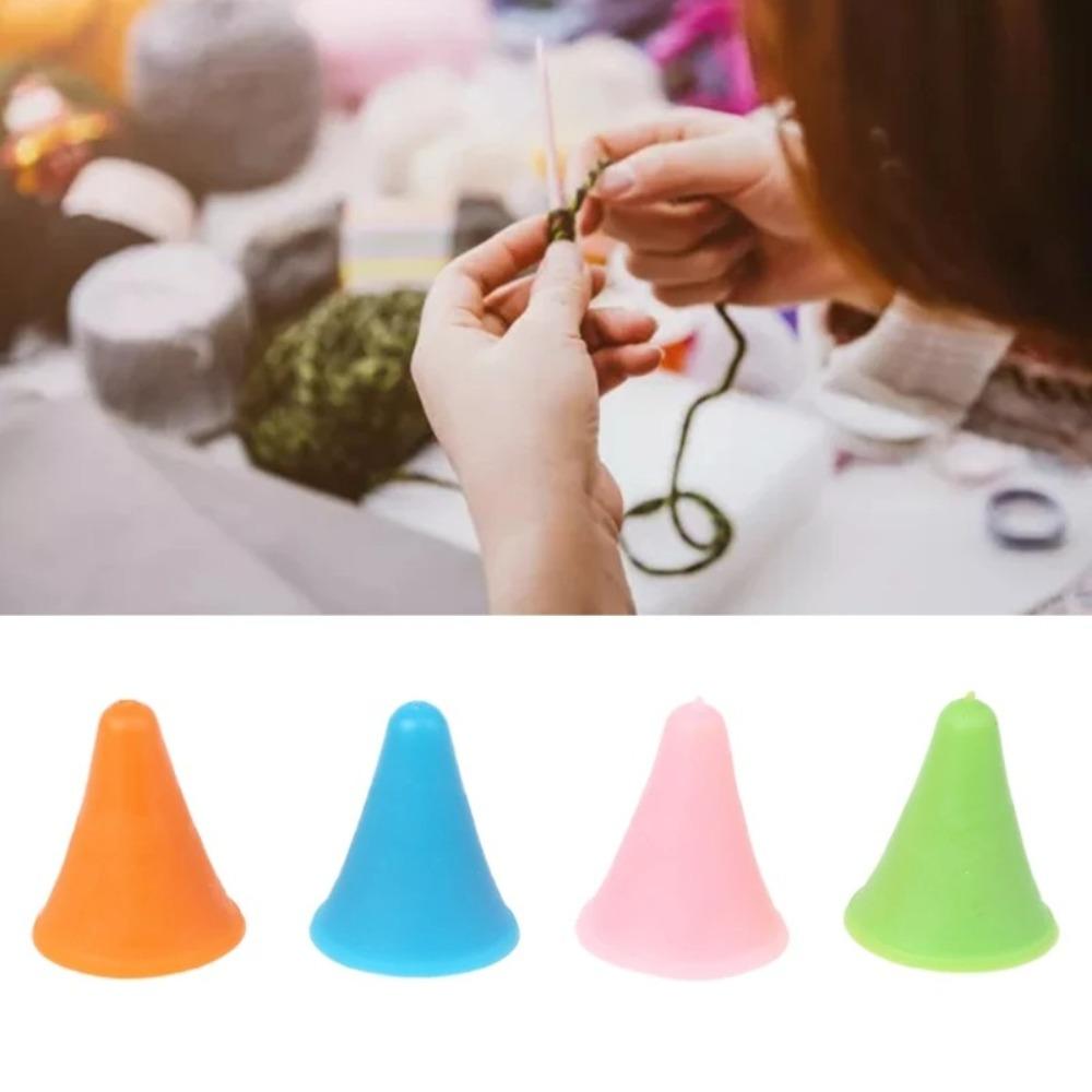5PCS Sweater Knitting Tools Plastic Pin Buckle Color Knitting Needle Tip Stoppers