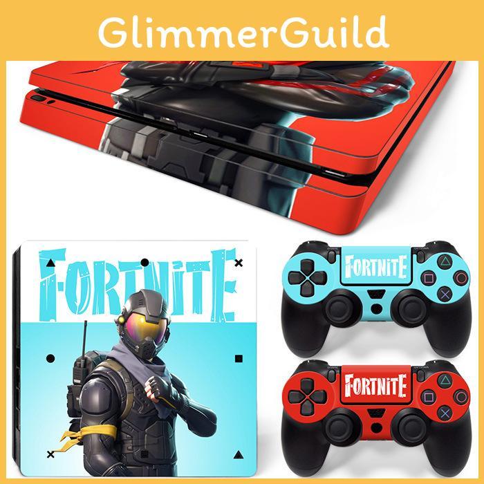 Наклейка-скин для консоли PS4 Slim, виниловая наклейка, комплект из 2 наклеек на контроллеры