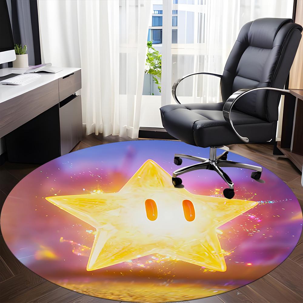 1pc Golden Star Chair Carpet for Office, Soft Flannel Throw Mat, Perfect for Office,Holiday Party Decoration Choice yy251113061