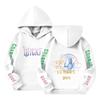 Kids' Long Sleeve Loose Pullover Letter Print Drawstring Hooded Sweatshirt