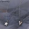 925 Sterling Silver LOVE Heart Necklace for Women Couple Accessories Fashion Vintage Simple Star Party Jewelry Wholesale