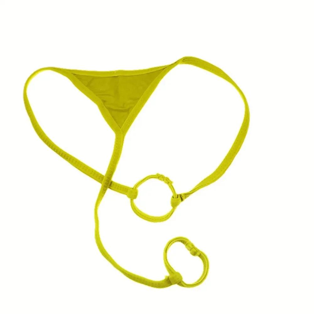 Трусы Мужские Брифы Все Сезоны Мужской Рукав для Пениса Мешочек Т-спинка Стринги Нижнее Белье Бикини Дышащие Стринги Полые