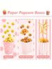 12Pcs Popcorn Paper Boxes Buckets Pink White Stripes Bags Snack Containers for Movie Night Birthdays Carnival Party Supplies