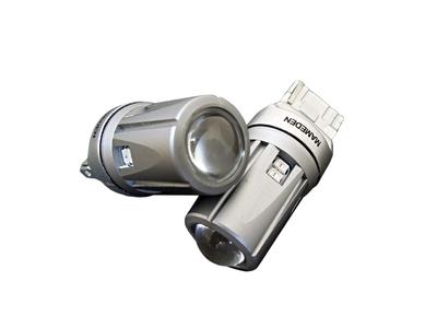 MAMEDEN T20 Светодиодные лампы оранжевого цвета 30SMD для указателей поворота (Одноконтактная клиновидная лампа, Янтарная, Смещенные контакты) - Набор из 2